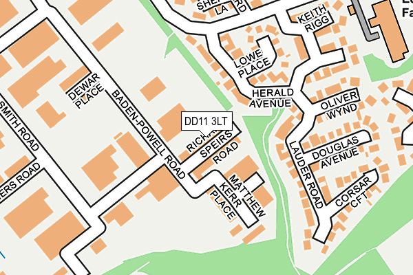 DD11 3LT map - OS OpenMap – Local (Ordnance Survey) DD11 3LT map - OS OpenMap – Local (Ordnance Survey)