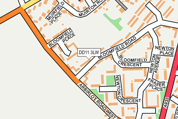DD11 3LW map - OS OpenMap – Local (Ordnance Survey) DD11 3LW map - OS OpenMap – Local (Ordnance Survey)