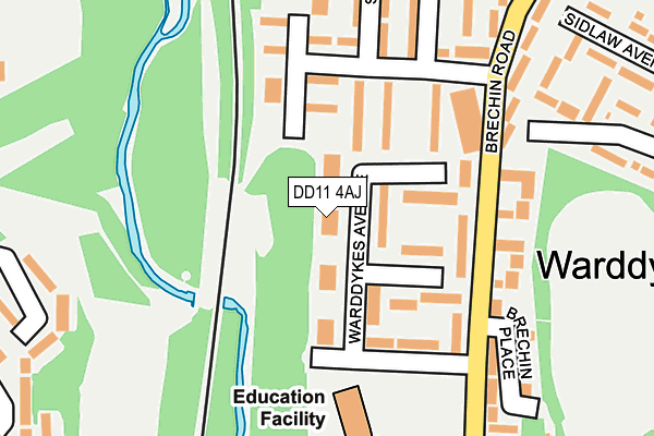 DD11 4AJ map - OS OpenMap – Local (Ordnance Survey) DD11 4AJ map - OS OpenMap – Local (Ordnance Survey)