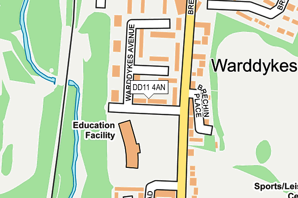 DD11 4AN map - OS OpenMap – Local (Ordnance Survey) DD11 4AN map - OS OpenMap – Local (Ordnance Survey)