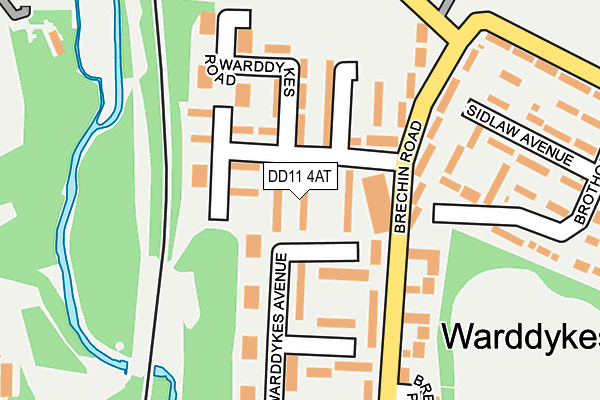 DD11 4AT map - OS OpenMap – Local (Ordnance Survey) DD11 4AT map - OS OpenMap – Local (Ordnance Survey)