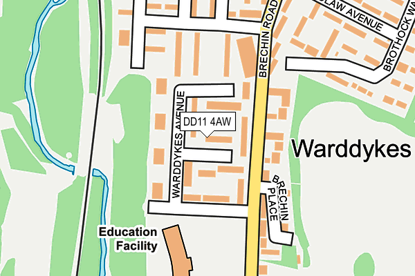 DD11 4AW map - OS OpenMap – Local (Ordnance Survey)