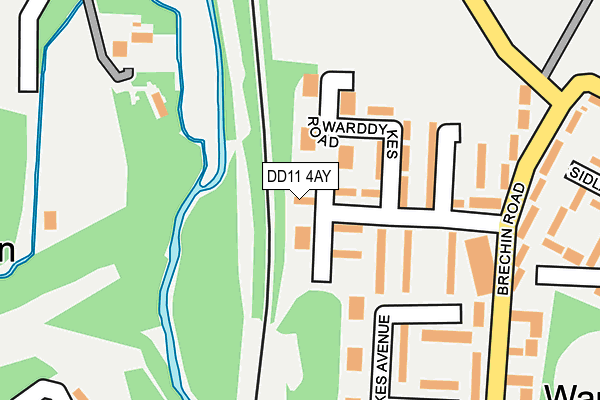 DD11 4AY map - OS OpenMap – Local (Ordnance Survey) DD11 4AY map - OS OpenMap – Local (Ordnance Survey)
