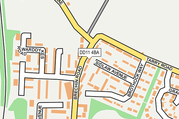 DD11 4BA map - OS OpenMap – Local (Ordnance Survey) DD11 4BA map - OS OpenMap – Local (Ordnance Survey)