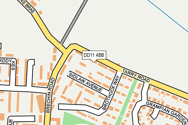 DD11 4BB map - OS OpenMap – Local (Ordnance Survey) DD11 4BB map - OS OpenMap – Local (Ordnance Survey)