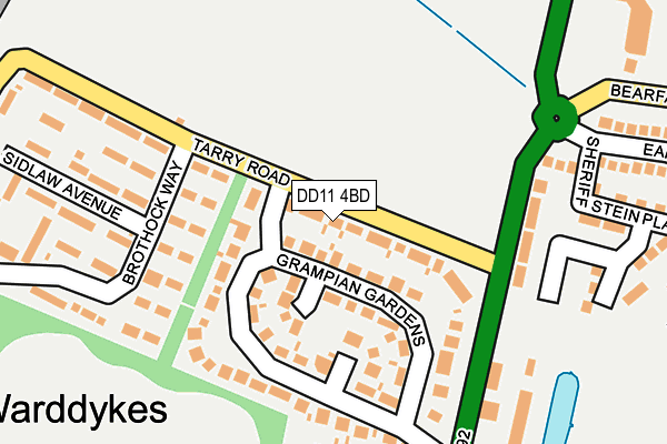 DD11 4BD map - OS OpenMap – Local (Ordnance Survey) DD11 4BD map - OS OpenMap – Local (Ordnance Survey)
