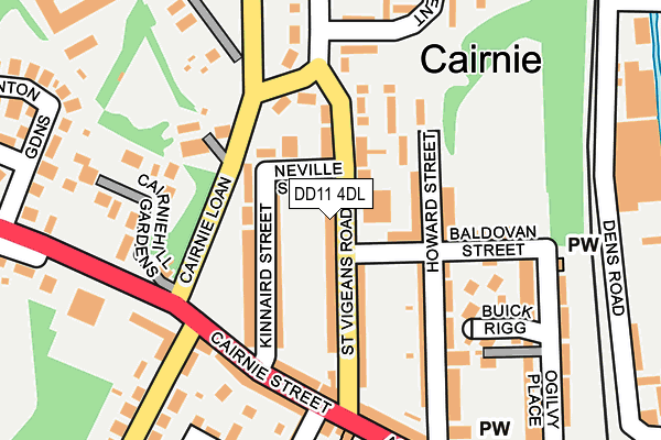 DD11 4DL map - OS OpenMap – Local (Ordnance Survey)