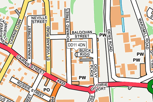 DD11 4DN map - OS OpenMap – Local (Ordnance Survey) DD11 4DN map - OS OpenMap – Local (Ordnance Survey)
