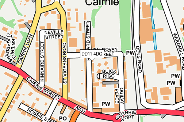 DD11 4DQ map - OS OpenMap – Local (Ordnance Survey) DD11 4DQ map - OS OpenMap – Local (Ordnance Survey)