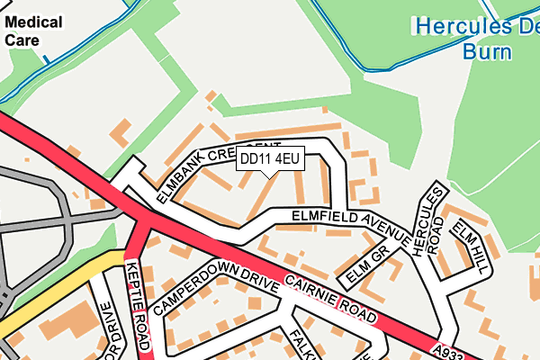 DD11 4EU map - OS OpenMap – Local (Ordnance Survey)