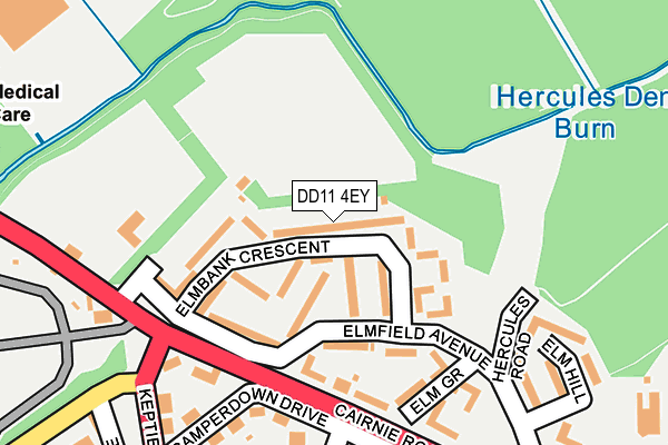 DD11 4EY map - OS OpenMap – Local (Ordnance Survey) DD11 4EY map - OS OpenMap – Local (Ordnance Survey)