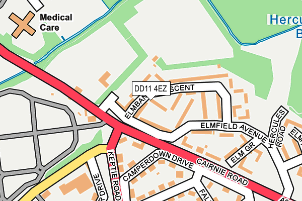 DD11 4EZ map - OS OpenMap – Local (Ordnance Survey)