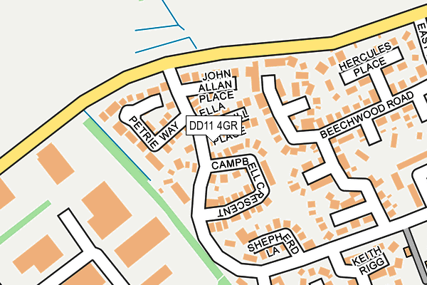 DD11 4GR map - OS OpenMap – Local (Ordnance Survey) DD11 4GR map - OS OpenMap – Local (Ordnance Survey)