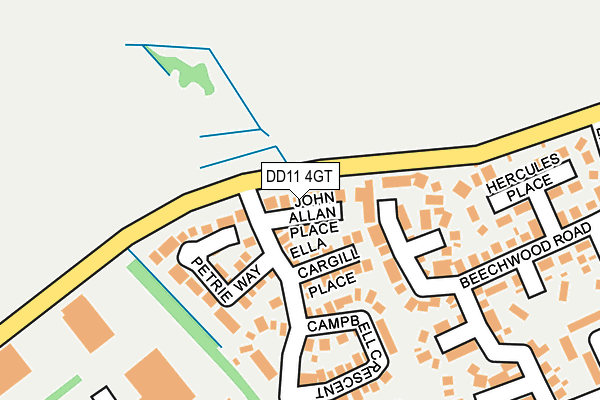 DD11 4GT map - OS OpenMap – Local (Ordnance Survey) DD11 4GT map - OS OpenMap – Local (Ordnance Survey)