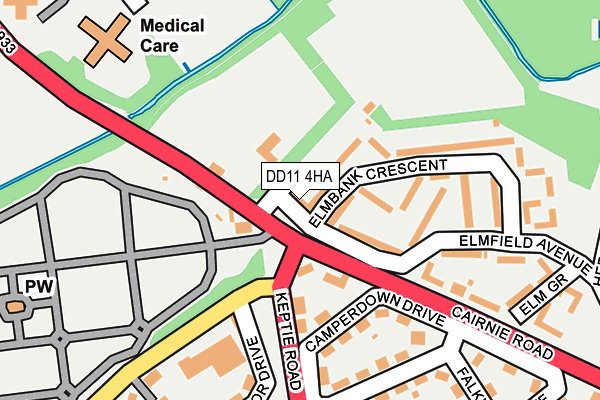 DD11 4HA map - OS OpenMap – Local (Ordnance Survey) DD11 4HA map - OS OpenMap – Local (Ordnance Survey)