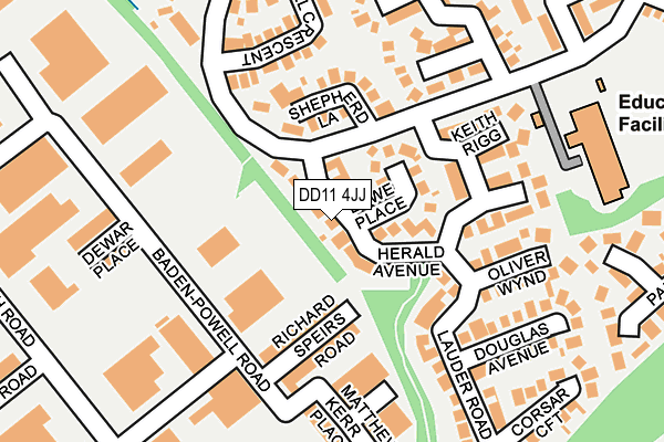 DD11 4JJ map - OS OpenMap – Local (Ordnance Survey) DD11 4JJ map - OS OpenMap – Local (Ordnance Survey)