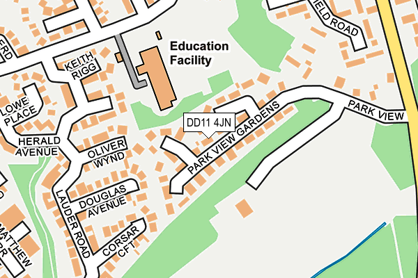 DD11 4JN map - OS OpenMap – Local (Ordnance Survey) DD11 4JN map - OS OpenMap – Local (Ordnance Survey)