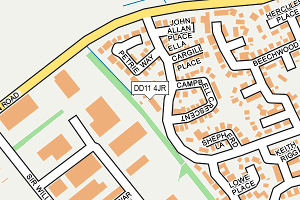 DD11 4JR map - OS OpenMap – Local (Ordnance Survey) DD11 4JR map - OS OpenMap – Local (Ordnance Survey)