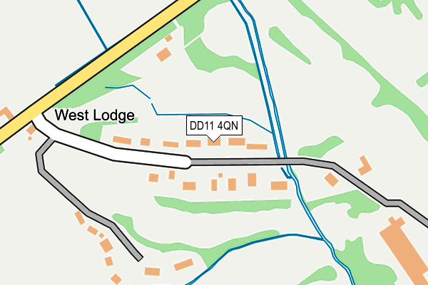 DD11 4QN map - OS OpenMap – Local (Ordnance Survey) DD11 4QN map - OS OpenMap – Local (Ordnance Survey)