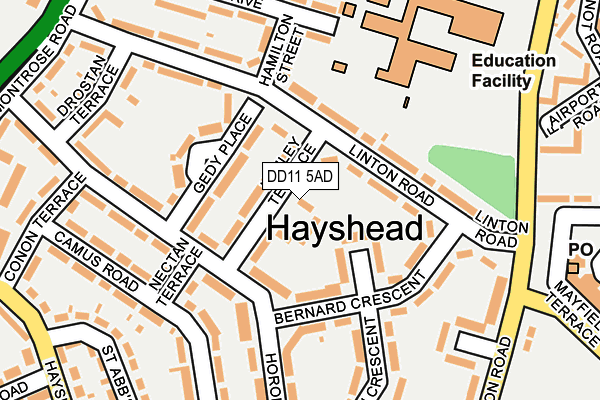 DD11 5AD map - OS OpenMap – Local (Ordnance Survey) DD11 5AD map - OS OpenMap – Local (Ordnance Survey)