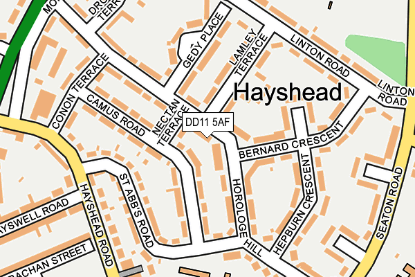 DD11 5AF map - OS OpenMap – Local (Ordnance Survey) DD11 5AF map - OS OpenMap – Local (Ordnance Survey)