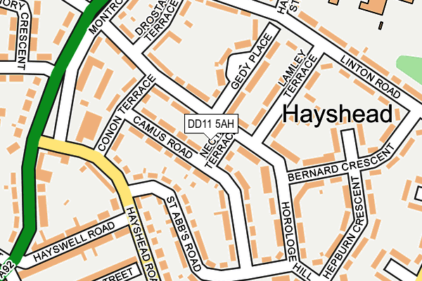 DD11 5AH map - OS OpenMap – Local (Ordnance Survey) DD11 5AH map - OS OpenMap – Local (Ordnance Survey)