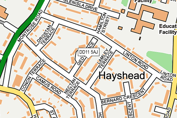 DD11 5AJ map - OS OpenMap – Local (Ordnance Survey) DD11 5AJ map - OS OpenMap – Local (Ordnance Survey)