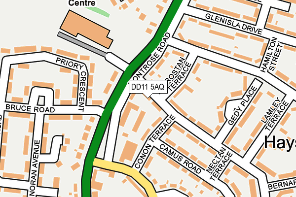DD11 5AQ map - OS OpenMap – Local (Ordnance Survey) DD11 5AQ map - OS OpenMap – Local (Ordnance Survey)