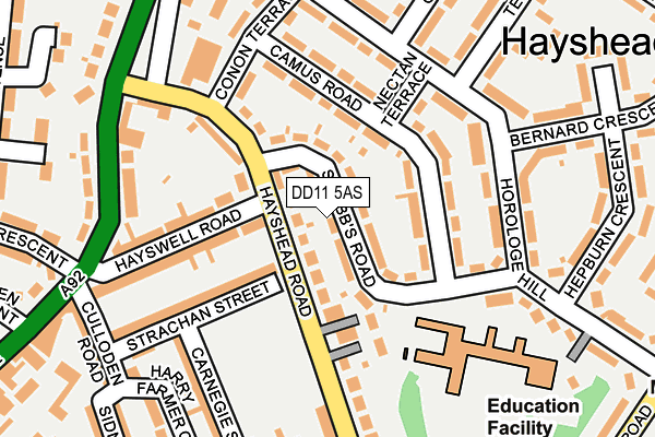 DD11 5AS map - OS OpenMap – Local (Ordnance Survey) DD11 5AS map - OS OpenMap – Local (Ordnance Survey)