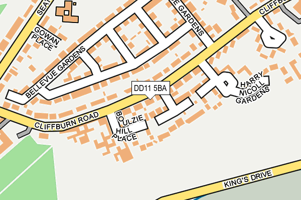 DD11 5BA map - OS OpenMap – Local (Ordnance Survey) DD11 5BA map - OS OpenMap – Local (Ordnance Survey)