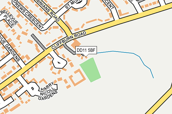 DD11 5BF map - OS OpenMap – Local (Ordnance Survey) DD11 5BF map - OS OpenMap – Local (Ordnance Survey)