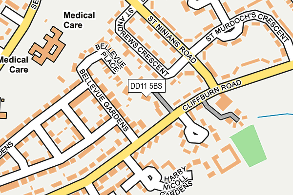 DD11 5BS map - OS OpenMap – Local (Ordnance Survey) DD11 5BS map - OS OpenMap – Local (Ordnance Survey)