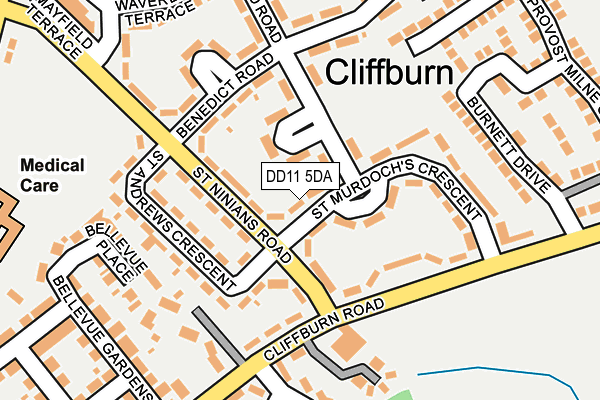 DD11 5DA map - OS OpenMap – Local (Ordnance Survey) DD11 5DA map - OS OpenMap – Local (Ordnance Survey)