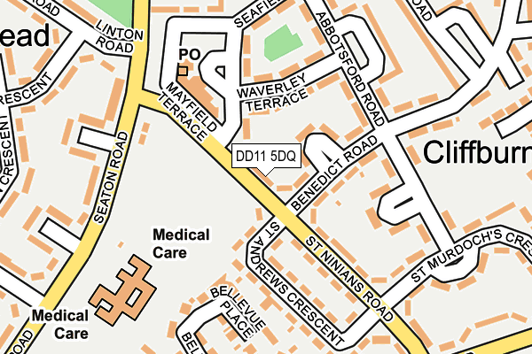 DD11 5DQ map - OS OpenMap – Local (Ordnance Survey) DD11 5DQ map - OS OpenMap – Local (Ordnance Survey)
