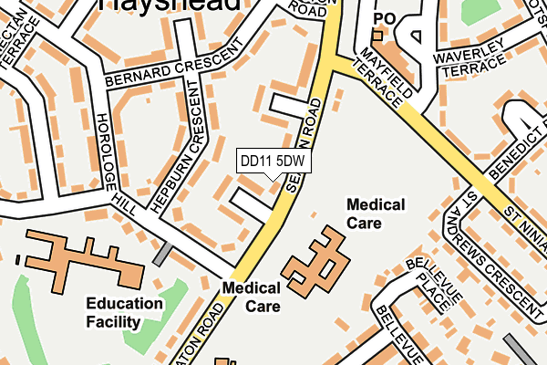 DD11 5DW map - OS OpenMap – Local (Ordnance Survey) DD11 5DW map - OS OpenMap – Local (Ordnance Survey)