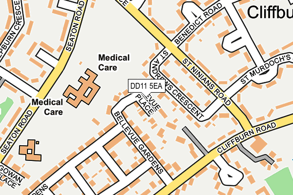DD11 5EA map - OS OpenMap – Local (Ordnance Survey) DD11 5EA map - OS OpenMap – Local (Ordnance Survey)