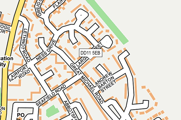 DD11 5EB map - OS OpenMap – Local (Ordnance Survey) DD11 5EB map - OS OpenMap – Local (Ordnance Survey)