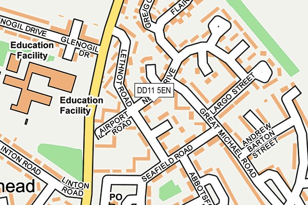 DD11 5EN map - OS OpenMap – Local (Ordnance Survey) DD11 5EN map - OS OpenMap – Local (Ordnance Survey)
