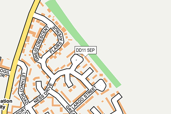 DD11 5EP map - OS OpenMap – Local (Ordnance Survey) DD11 5EP map - OS OpenMap – Local (Ordnance Survey)