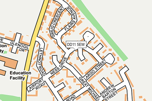 DD11 5EW map - OS OpenMap – Local (Ordnance Survey) DD11 5EW map - OS OpenMap – Local (Ordnance Survey)