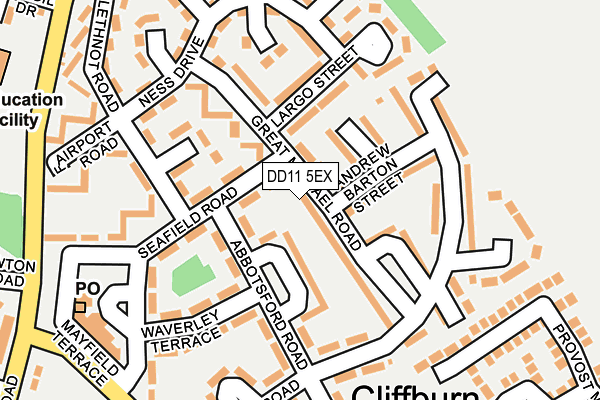 DD11 5EX map - OS OpenMap – Local (Ordnance Survey) DD11 5EX map - OS OpenMap – Local (Ordnance Survey)