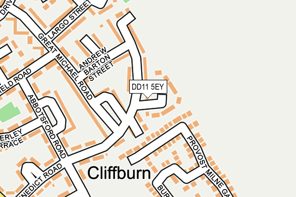 DD11 5EY map - OS OpenMap – Local (Ordnance Survey) DD11 5EY map - OS OpenMap – Local (Ordnance Survey)