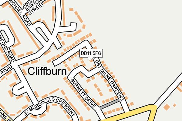 DD11 5FG map - OS OpenMap – Local (Ordnance Survey) DD11 5FG map - OS OpenMap – Local (Ordnance Survey)