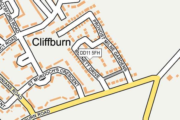 DD11 5FH map - OS OpenMap – Local (Ordnance Survey) DD11 5FH map - OS OpenMap – Local (Ordnance Survey)