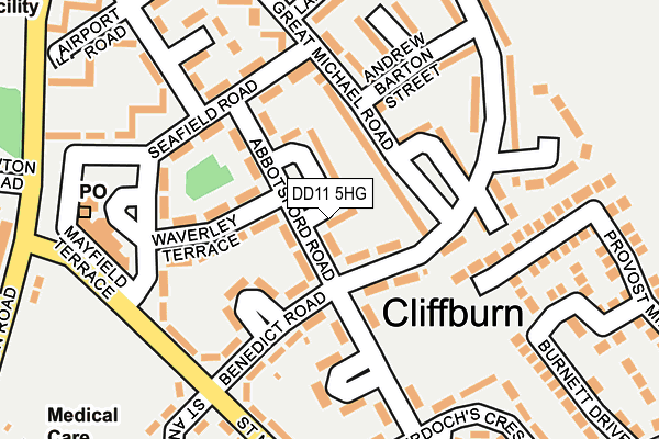 DD11 5HG map - OS OpenMap – Local (Ordnance Survey) DD11 5HG map - OS OpenMap – Local (Ordnance Survey)