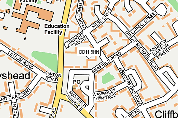 DD11 5HN map - OS OpenMap – Local (Ordnance Survey) DD11 5HN map - OS OpenMap – Local (Ordnance Survey)