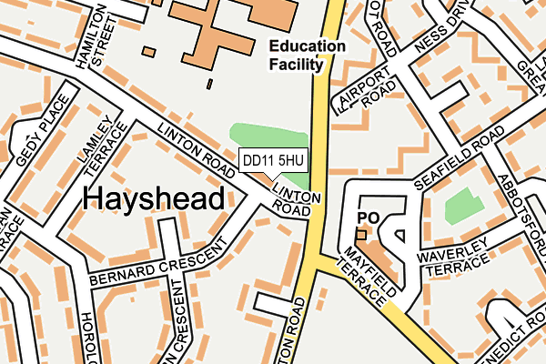 DD11 5HU map - OS OpenMap – Local (Ordnance Survey) DD11 5HU map - OS OpenMap – Local (Ordnance Survey)