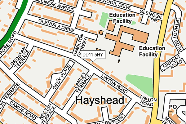 DD11 5HY map - OS OpenMap – Local (Ordnance Survey) DD11 5HY map - OS OpenMap – Local (Ordnance Survey)