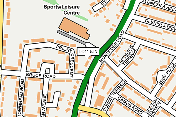 DD11 5JN map - OS OpenMap – Local (Ordnance Survey) DD11 5JN map - OS OpenMap – Local (Ordnance Survey)