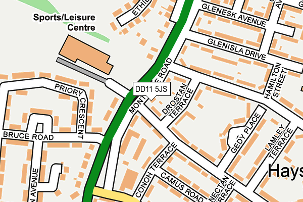 DD11 5JS map - OS OpenMap – Local (Ordnance Survey) DD11 5JS map - OS OpenMap – Local (Ordnance Survey)